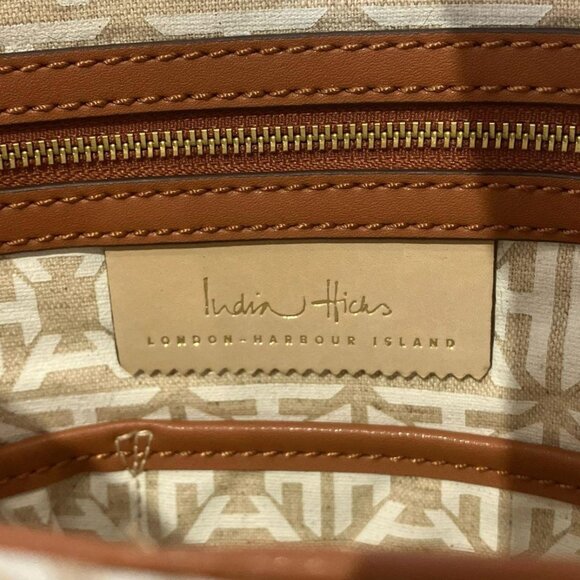 INDIA HICKS Gorgeous Leather and Suede Satchel  Bag - Picture 11 of 12